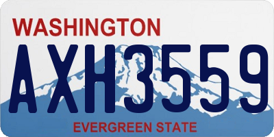 WA license plate AXH3559