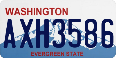 WA license plate AXH3586