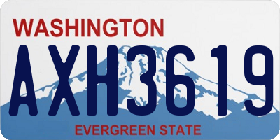 WA license plate AXH3619