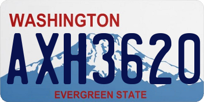WA license plate AXH3620