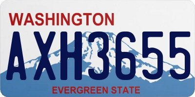 WA license plate AXH3655