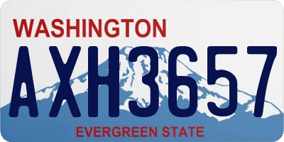 WA license plate AXH3657