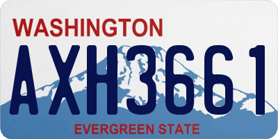 WA license plate AXH3661