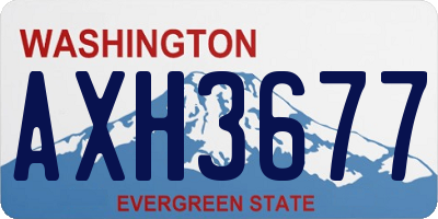 WA license plate AXH3677