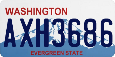 WA license plate AXH3686