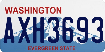 WA license plate AXH3693