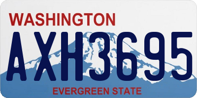 WA license plate AXH3695
