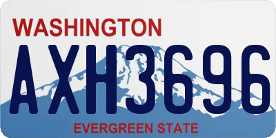 WA license plate AXH3696