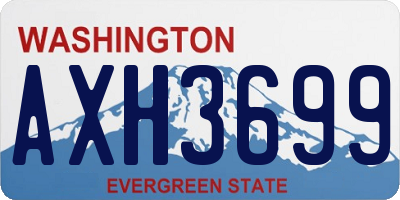 WA license plate AXH3699