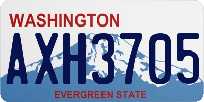 WA license plate AXH3705