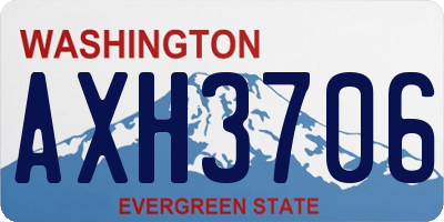 WA license plate AXH3706
