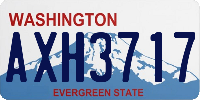 WA license plate AXH3717