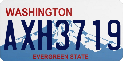 WA license plate AXH3719