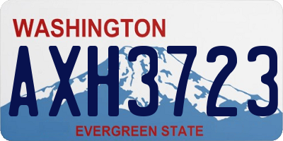 WA license plate AXH3723