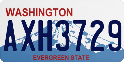 WA license plate AXH3729