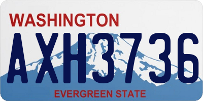 WA license plate AXH3736