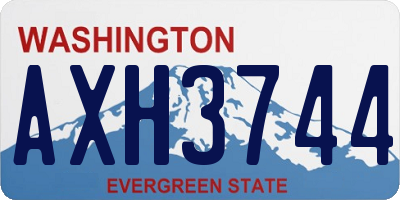 WA license plate AXH3744