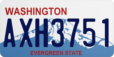 WA license plate AXH3751