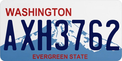WA license plate AXH3762