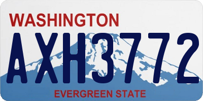 WA license plate AXH3772