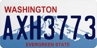 WA license plate AXH3773