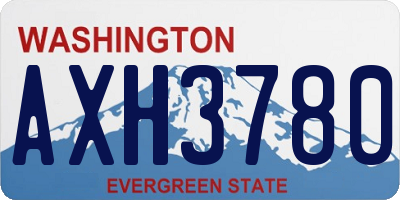 WA license plate AXH3780