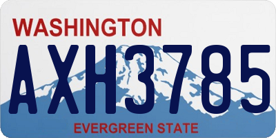 WA license plate AXH3785