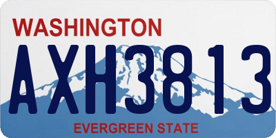 WA license plate AXH3813