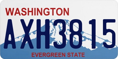 WA license plate AXH3815