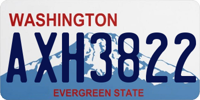 WA license plate AXH3822