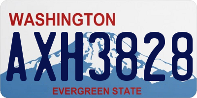 WA license plate AXH3828