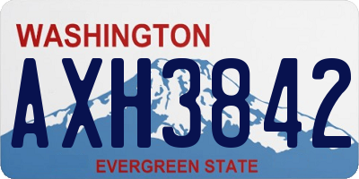 WA license plate AXH3842