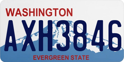 WA license plate AXH3846