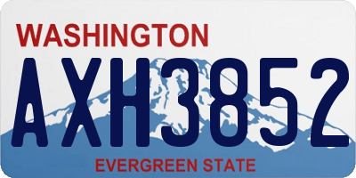 WA license plate AXH3852