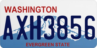 WA license plate AXH3856