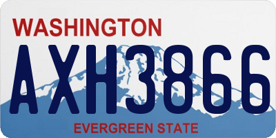 WA license plate AXH3866