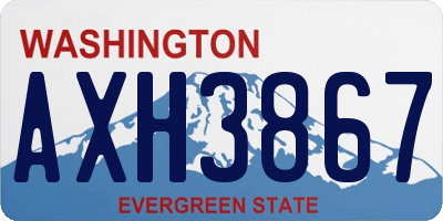 WA license plate AXH3867