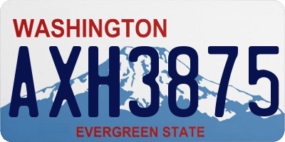 WA license plate AXH3875