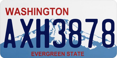 WA license plate AXH3878