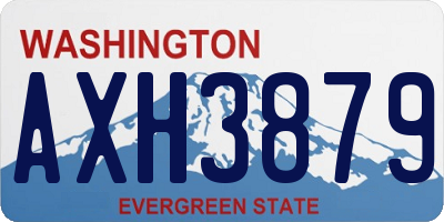 WA license plate AXH3879