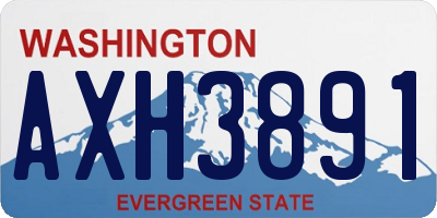 WA license plate AXH3891