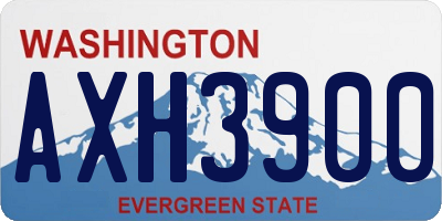 WA license plate AXH3900