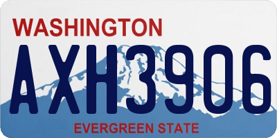 WA license plate AXH3906