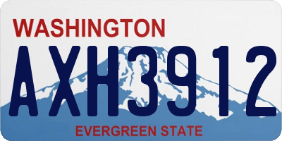 WA license plate AXH3912