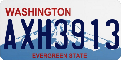 WA license plate AXH3913