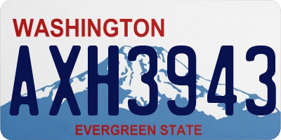 WA license plate AXH3943