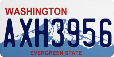 WA license plate AXH3956