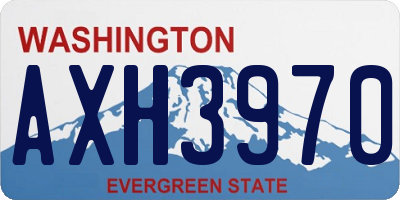 WA license plate AXH3970