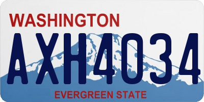WA license plate AXH4034
