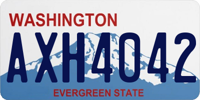 WA license plate AXH4042